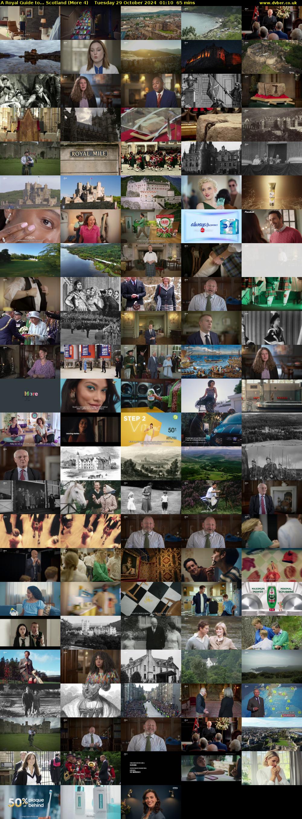A Royal Guide to... Scotland (More 4) Tuesday 29 October 2024 01:10 - 02:15