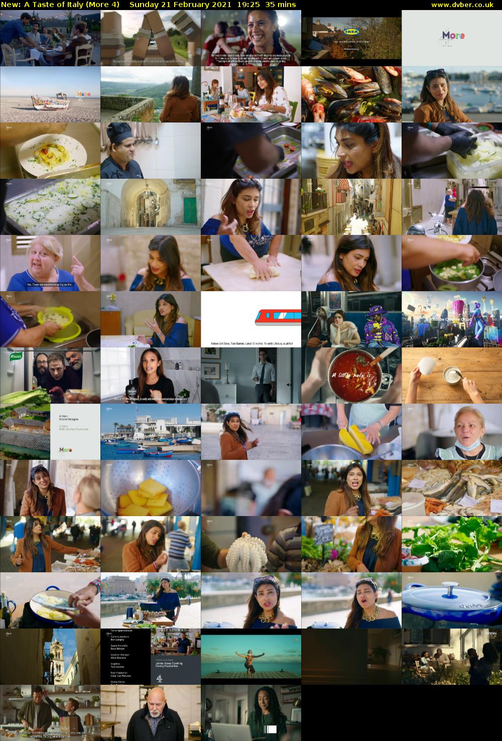 A Taste of Italy (More 4) Sunday 21 February 2021 19:25 - 20:00