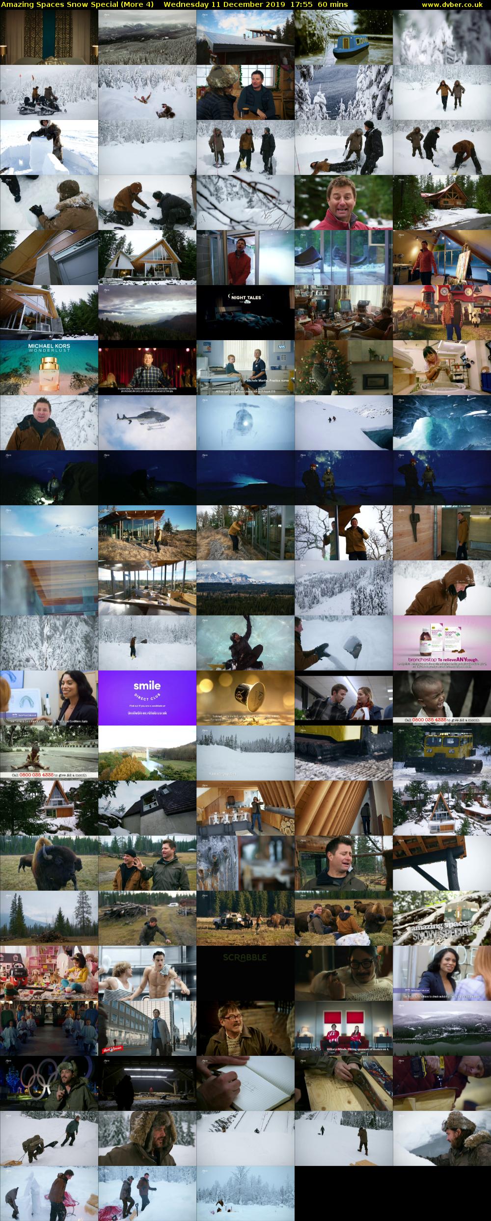 Amazing Spaces Snow Special (More 4) Wednesday 11 December 2019 17:55 - 18:55