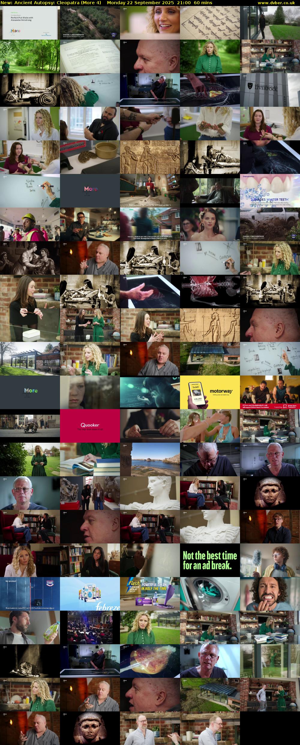 Ancient Autopsy: Cleopatra (More 4) Monday 22 September 2025 21:00 - 22:00