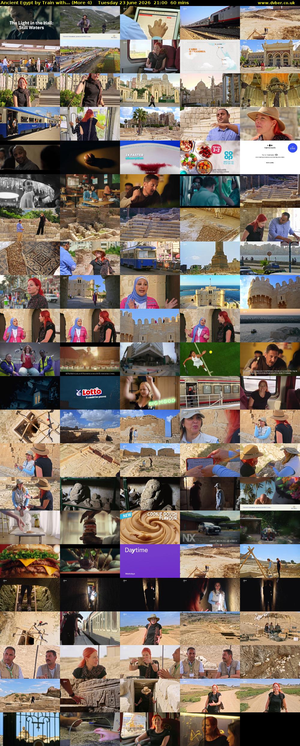 Ancient Egypt by Train with... (More 4) Tuesday 23 June 2026 21:00 - 22:00
