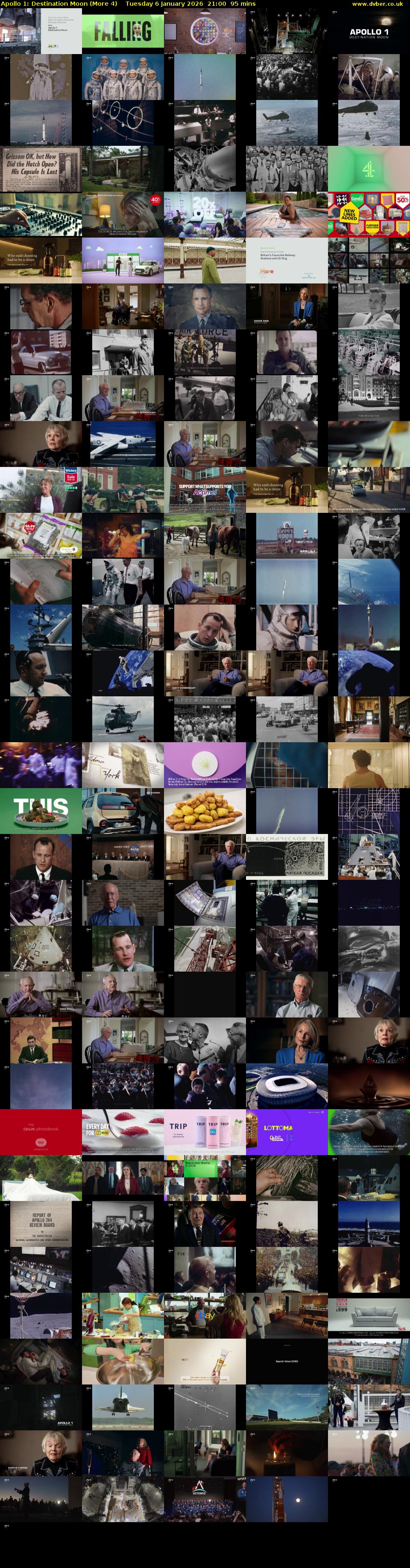 Apollo 1: Destination Moon (More 4) Tuesday 6 January 2026 21:00 - 22:35