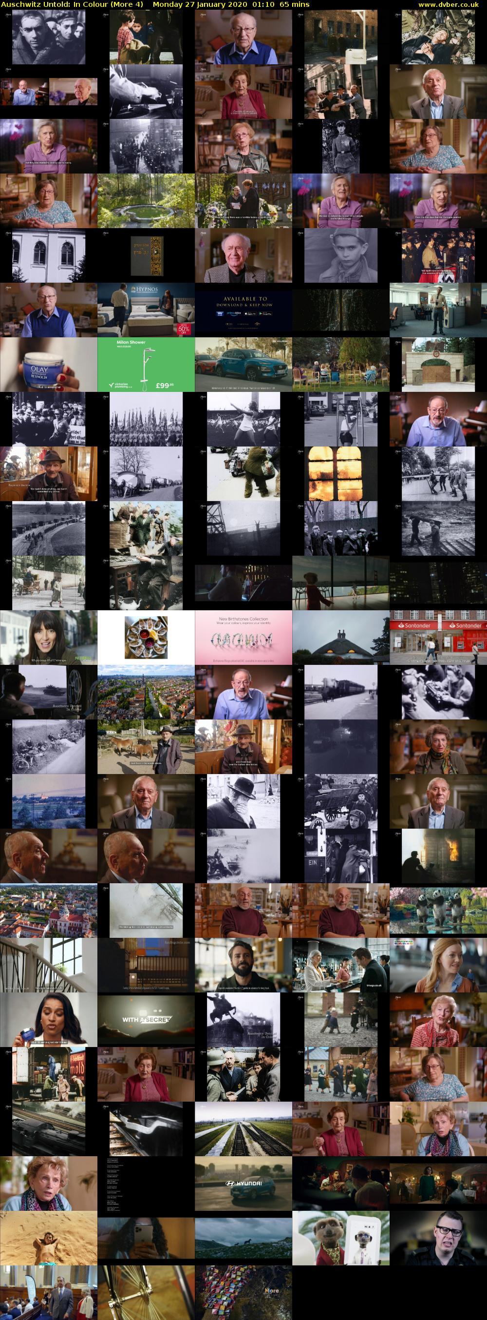 Auschwitz Untold: In Colour (More 4) Monday 27 January 2020 01:10 - 02:15