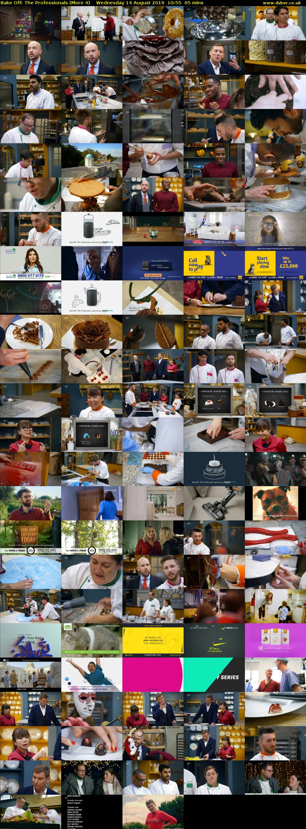 Bake Off: The Professionals (More 4) Wednesday 14 August 2019 10:55 - 12:00