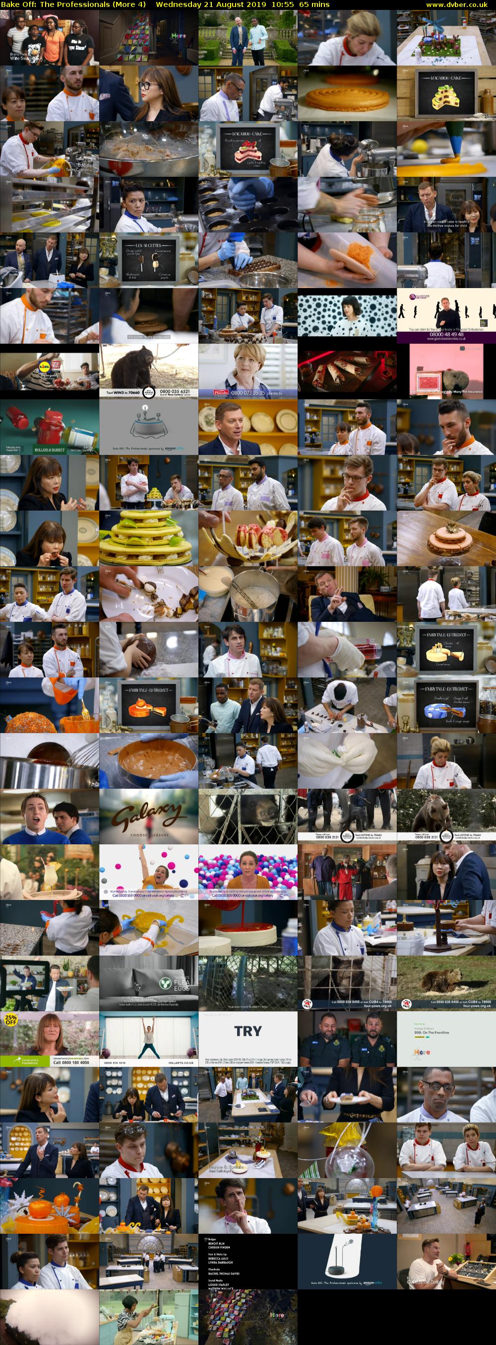 Bake Off: The Professionals (More 4) Wednesday 21 August 2019 10:55 - 12:00