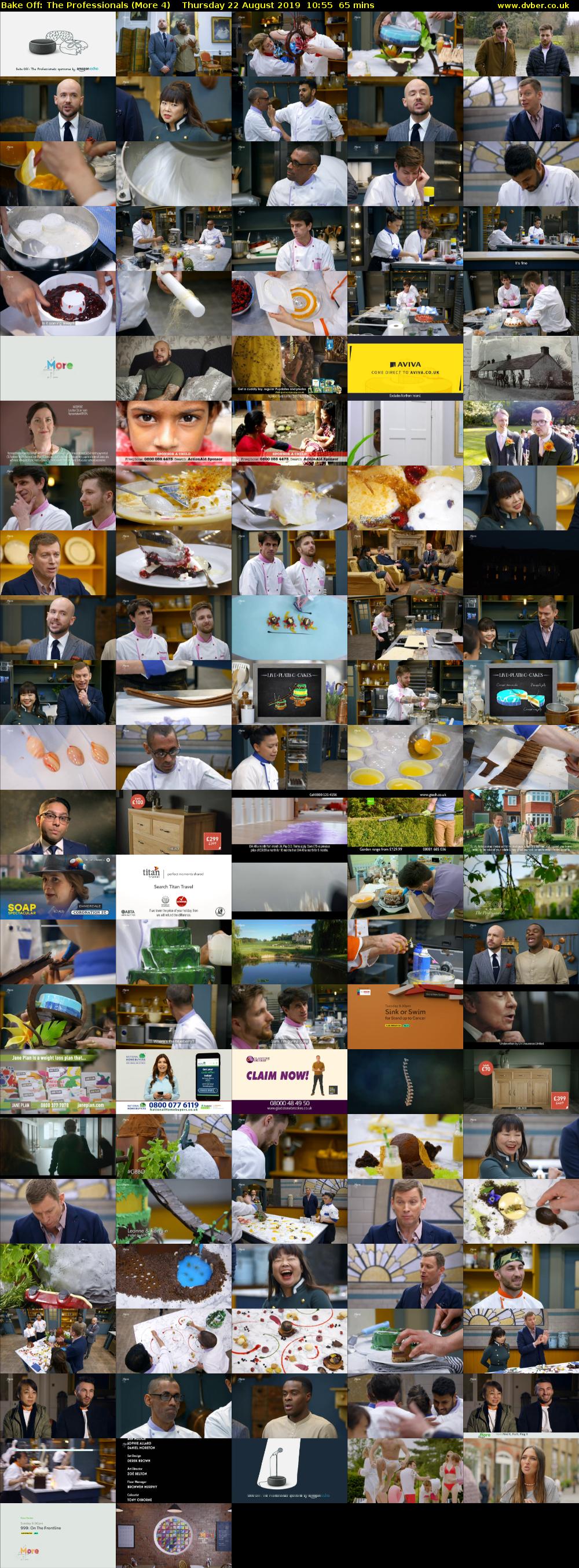 Bake Off: The Professionals (More 4) Thursday 22 August 2019 10:55 - 12:00