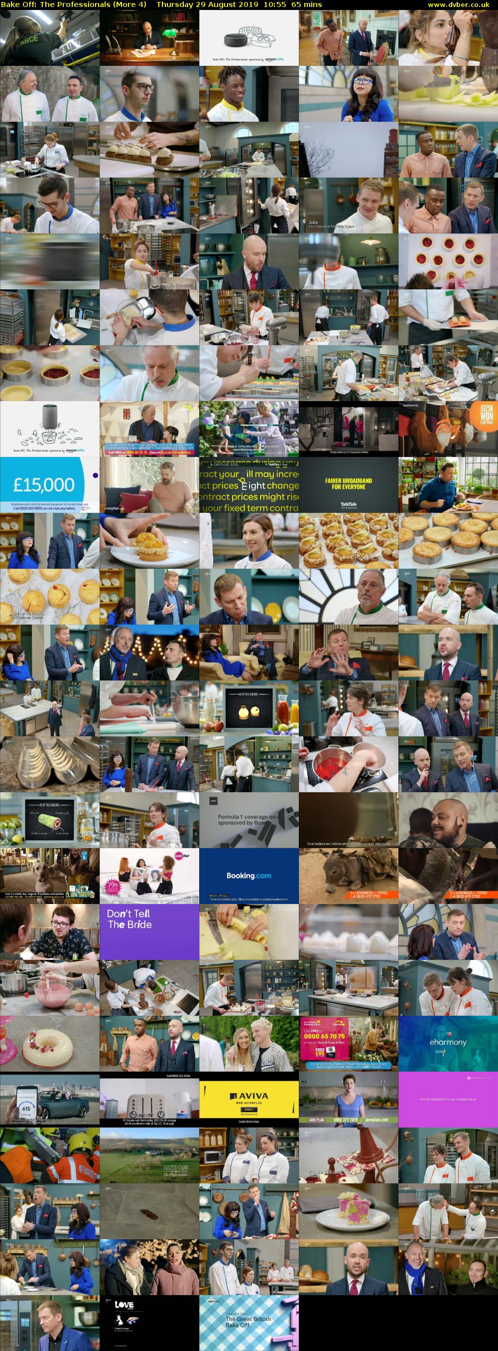 Bake Off: The Professionals (More 4) Thursday 29 August 2019 10:55 - 12:00