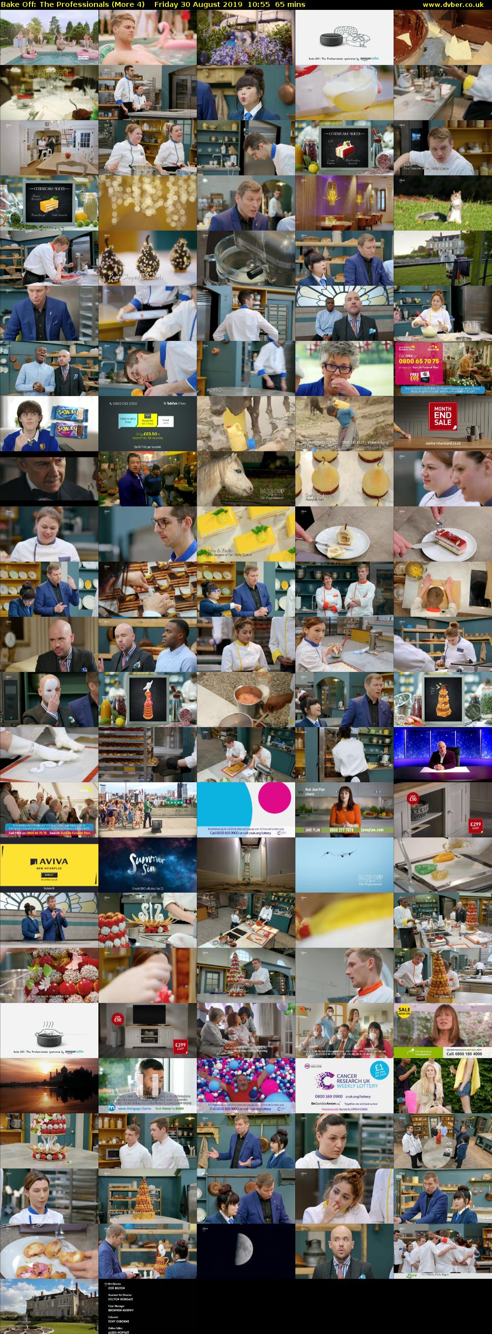 Bake Off: The Professionals (More 4) Friday 30 August 2019 10:55 - 12:00