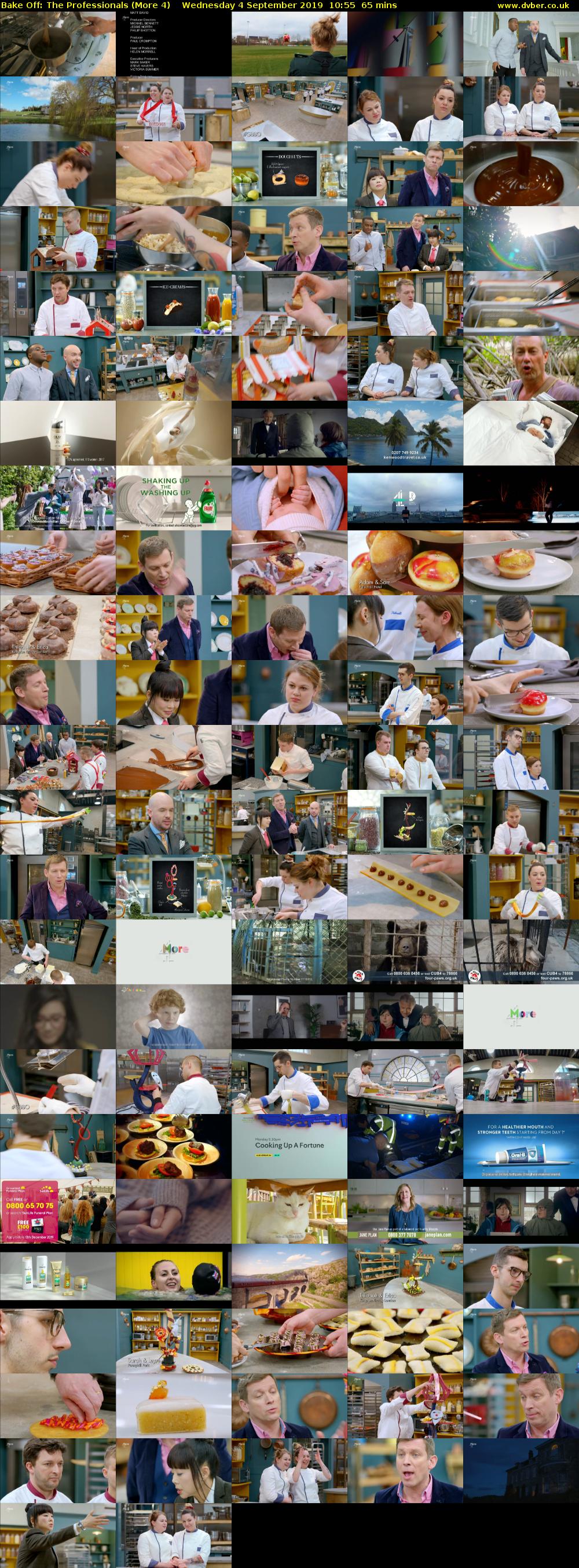 Bake Off: The Professionals (More 4) Wednesday 4 September 2019 10:55 - 12:00