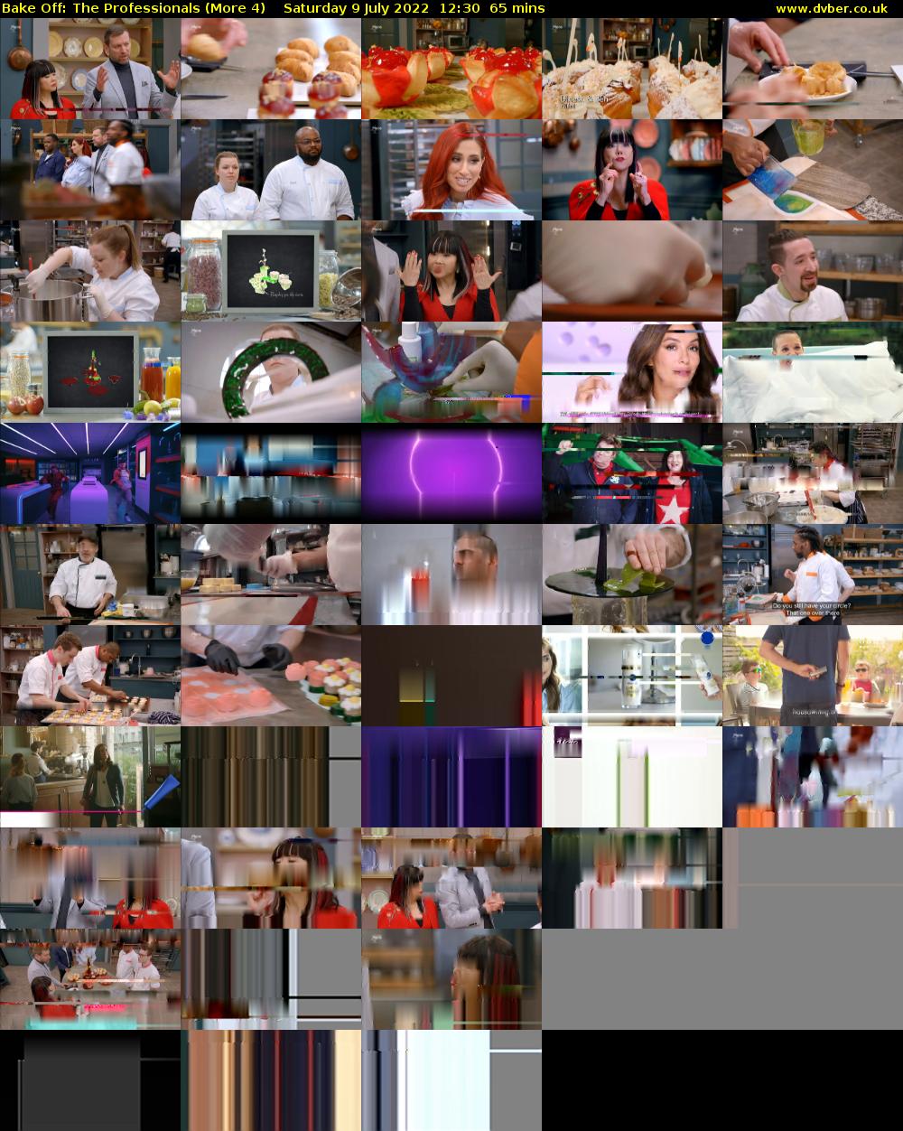Bake Off: The Professionals (More 4) Saturday 9 July 2022 12:30 - 13:35