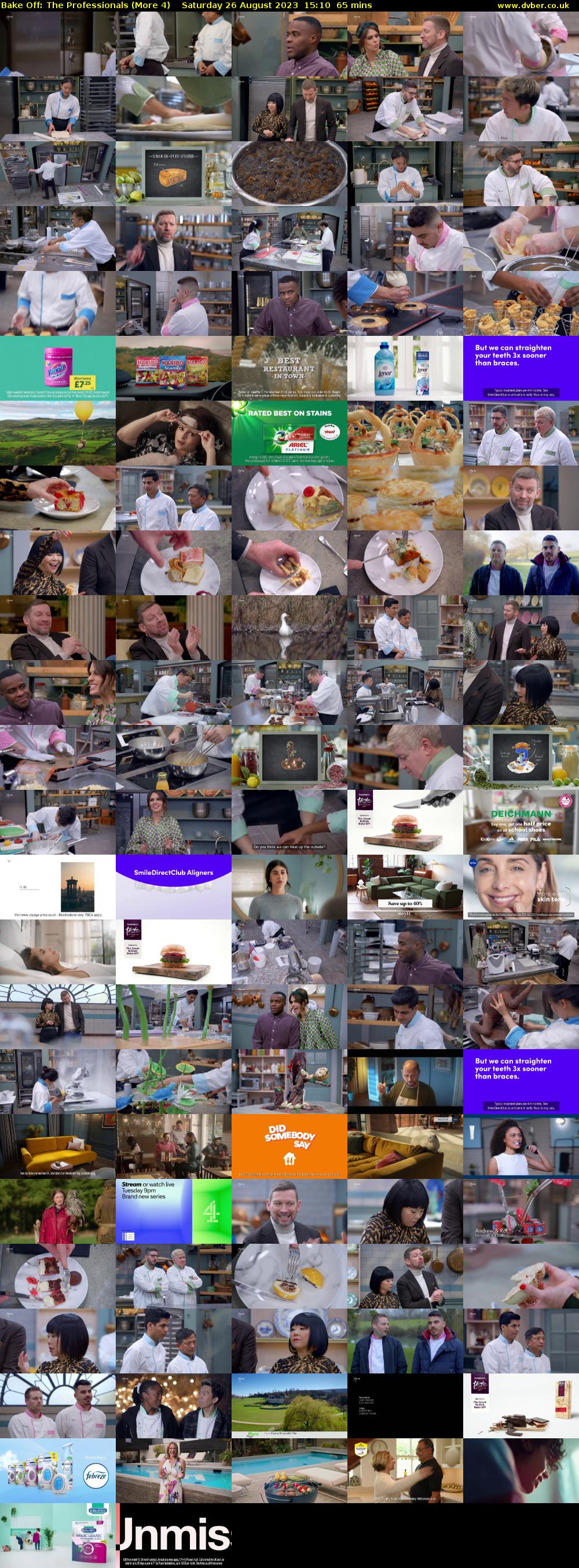 Bake Off: The Professionals (More 4) Saturday 26 August 2023 15:10 - 16:15