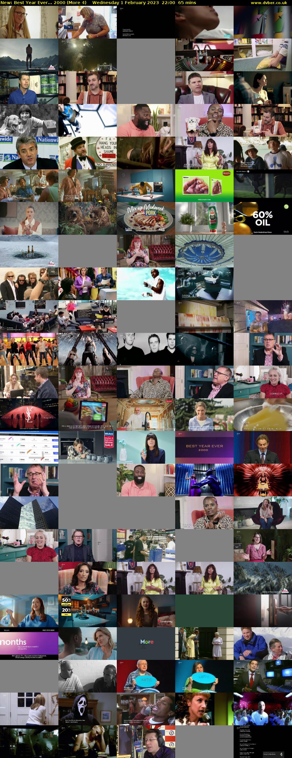 Best Year Ever... 2000 (More 4) Wednesday 1 February 2023 22:00 - 23:05