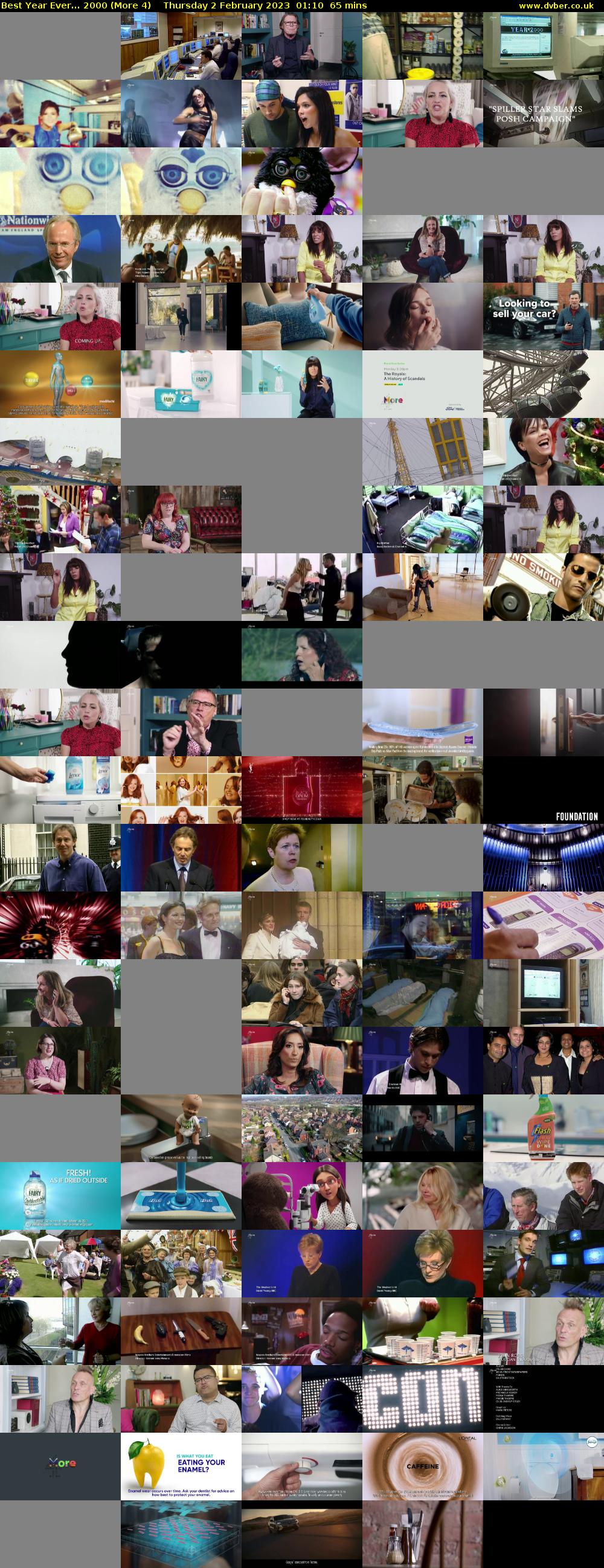 Best Year Ever... 2000 (More 4) Thursday 2 February 2023 01:10 - 02:15