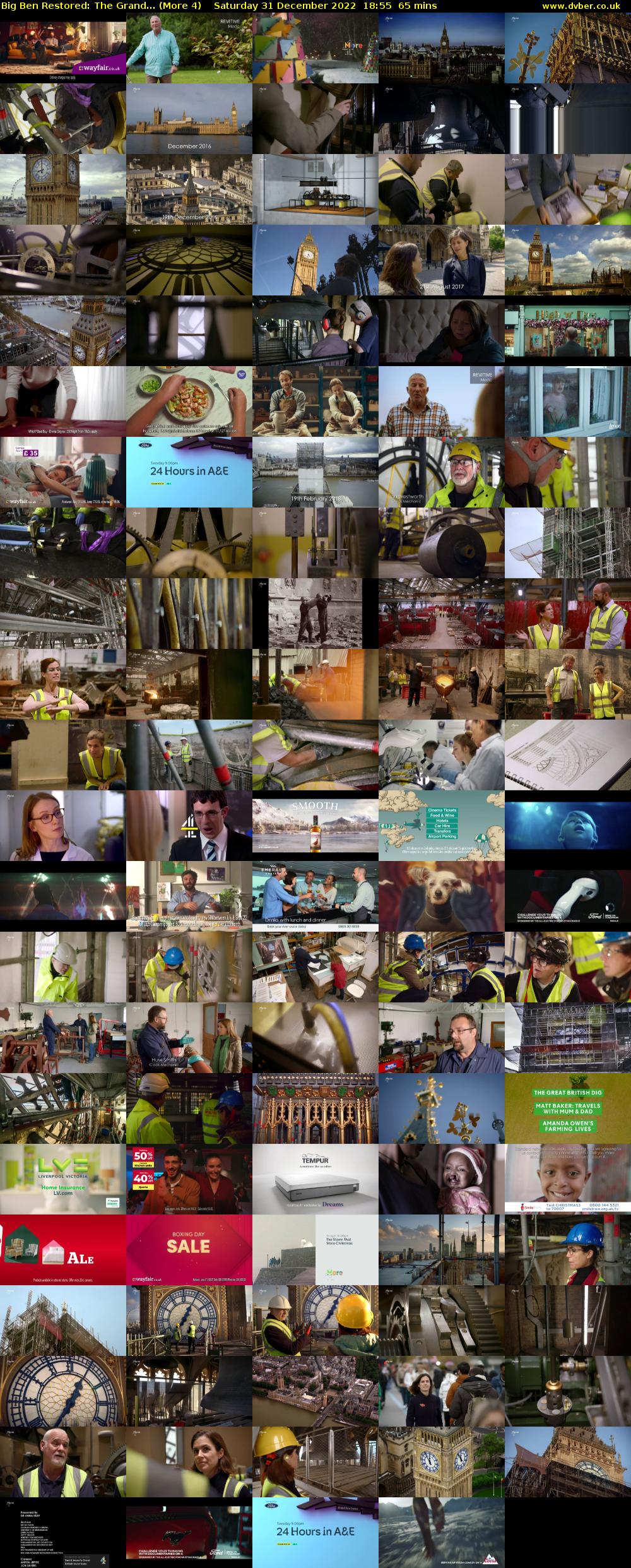 Big Ben Restored: The Grand... (More 4) Saturday 31 December 2022 18:55 - 20:00