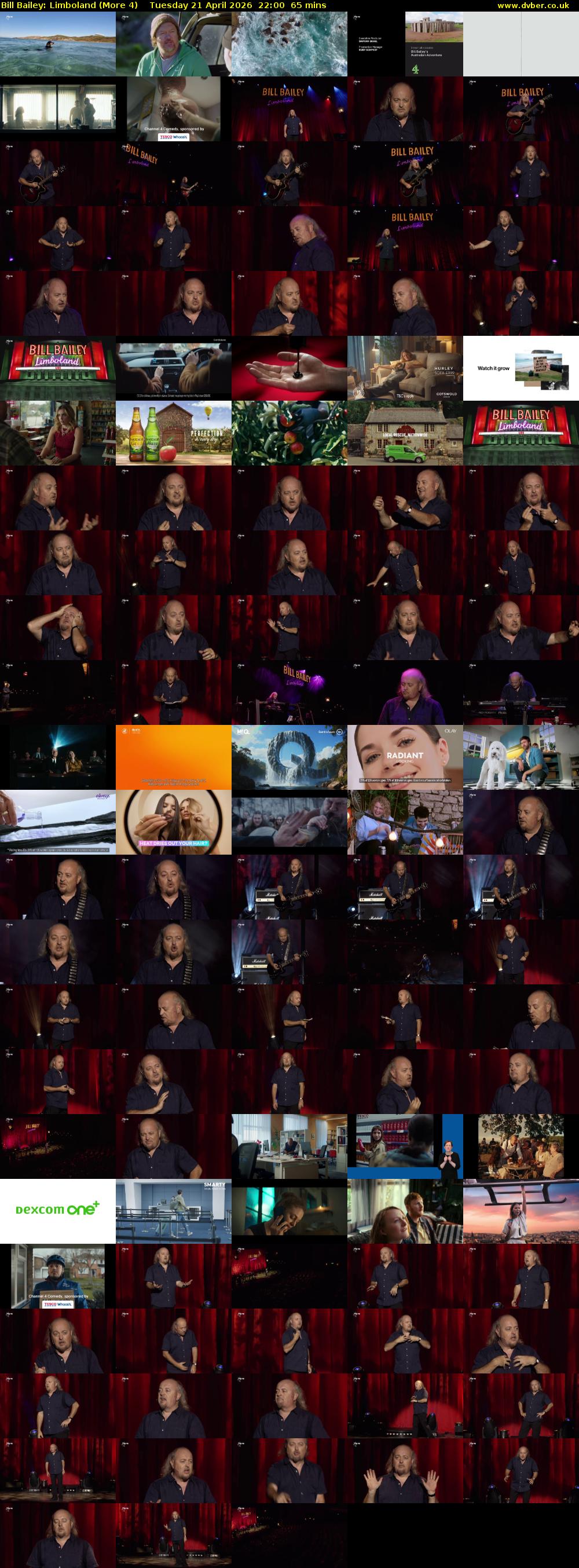 Bill Bailey: Limboland (More 4) Tuesday 21 April 2026 22:00 - 23:05