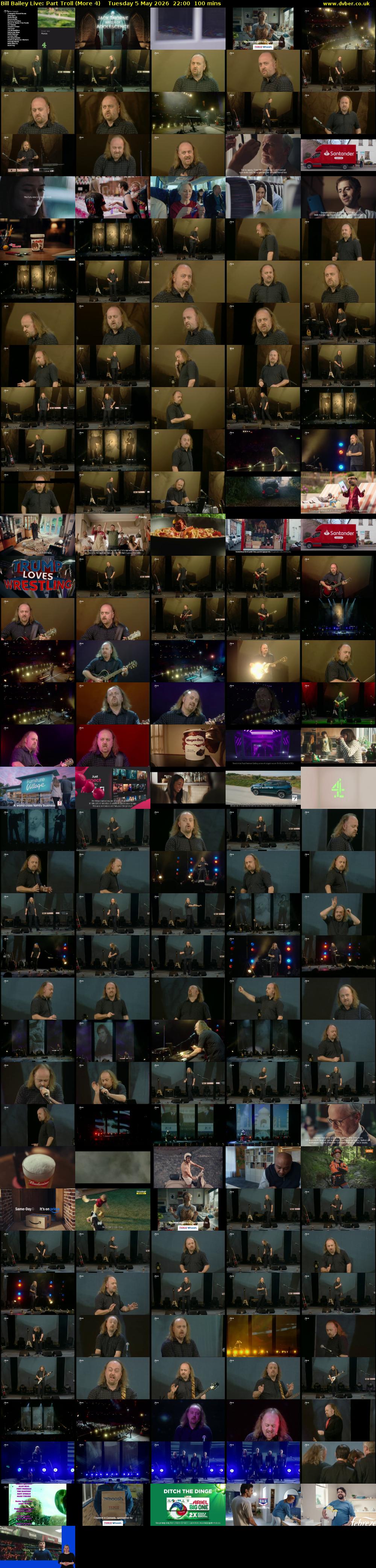 Bill Bailey Live: Part Troll (More 4) Tuesday 5 May 2026 22:00 - 23:40