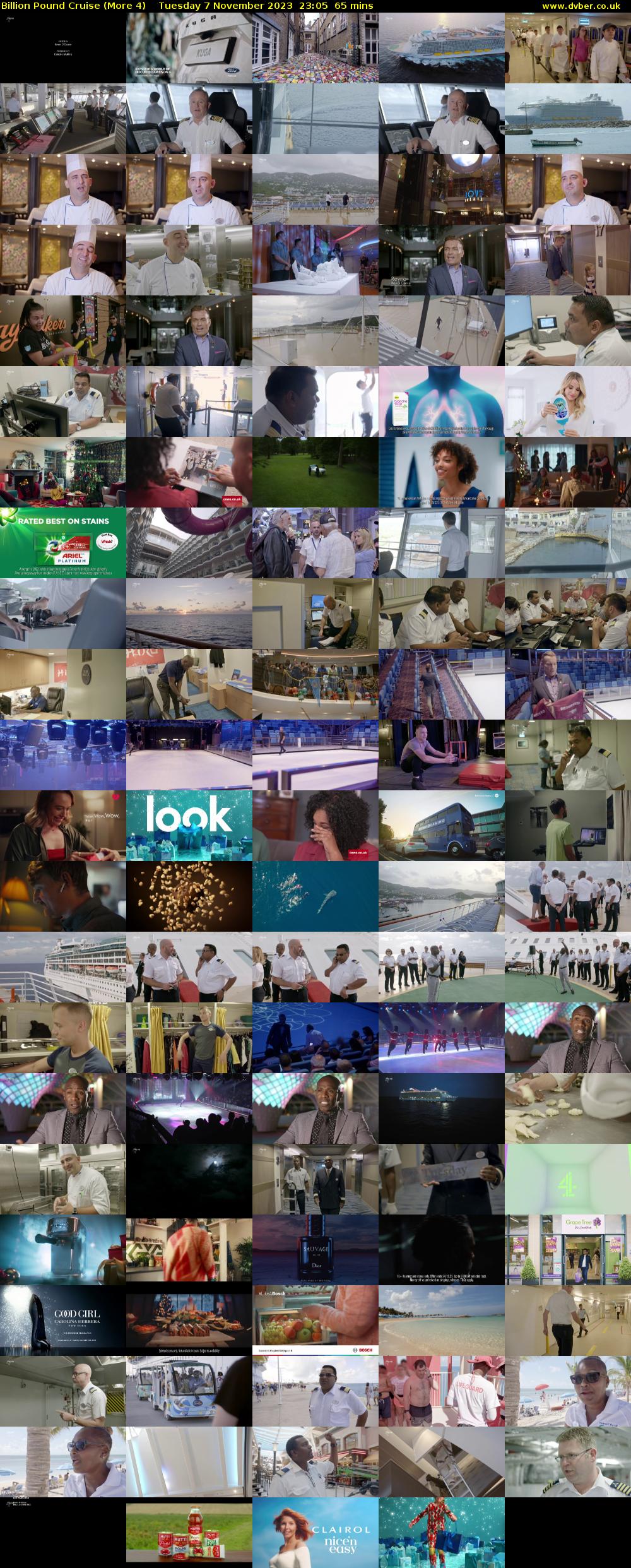 Billion Pound Cruise (More 4) Tuesday 7 November 2023 23:05 - 00:10
