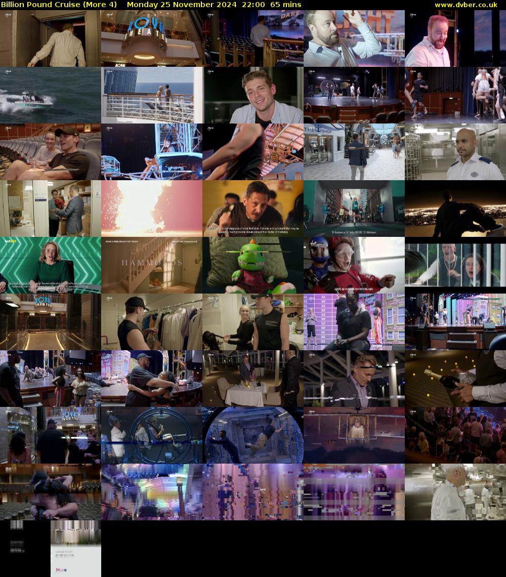 Billion Pound Cruise (More 4) Monday 25 November 2024 22:00 - 23:05