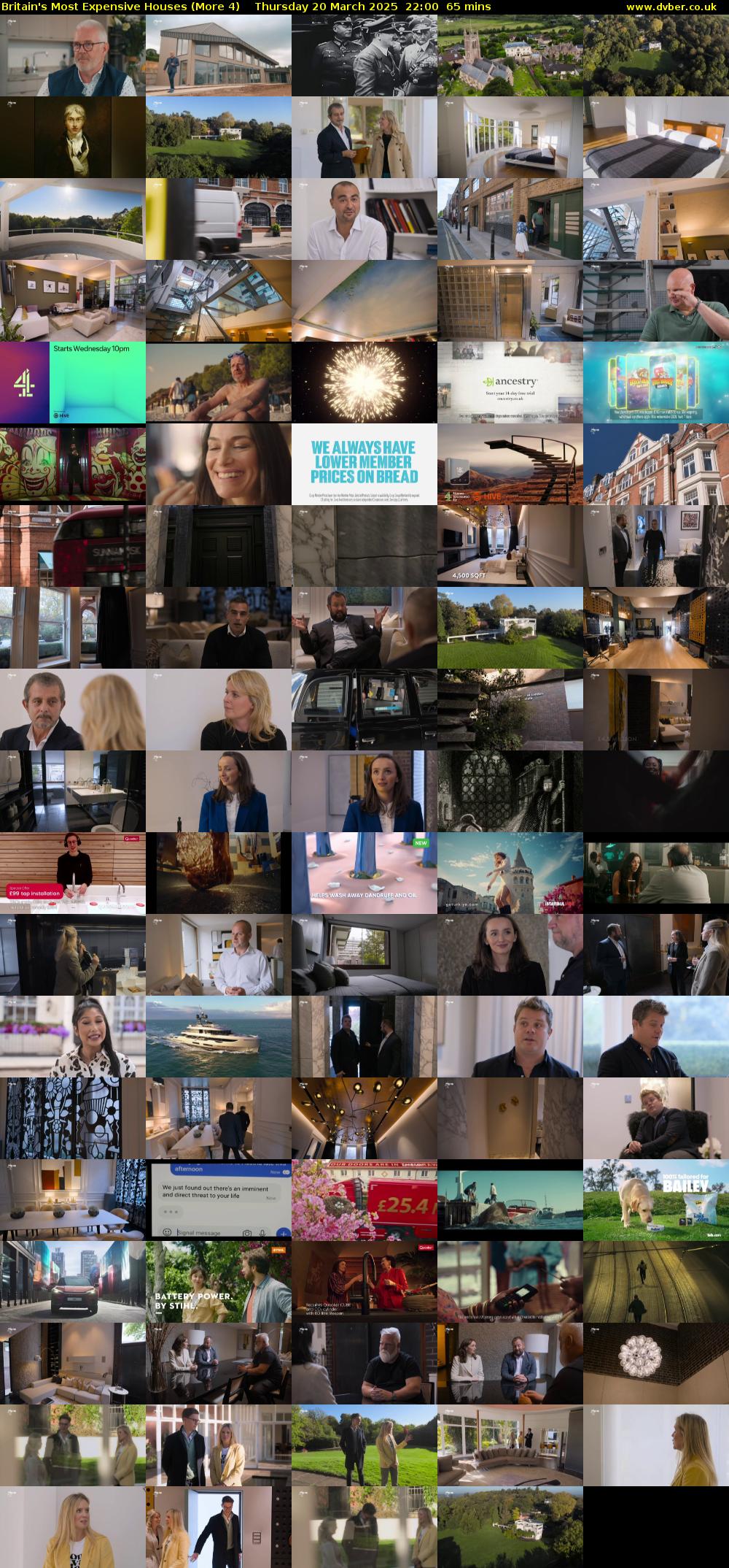 Britain's Most Expensive Houses (More 4) Thursday 20 March 2025 22:00 - 23:05