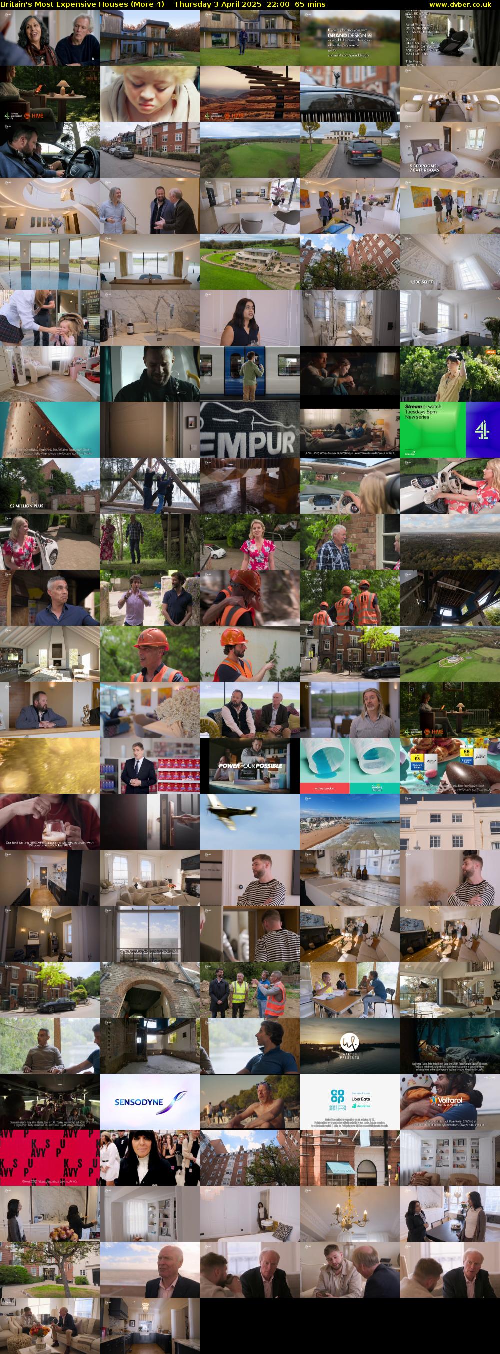 Britain's Most Expensive Houses (More 4) Thursday 3 April 2025 22:00 - 23:05