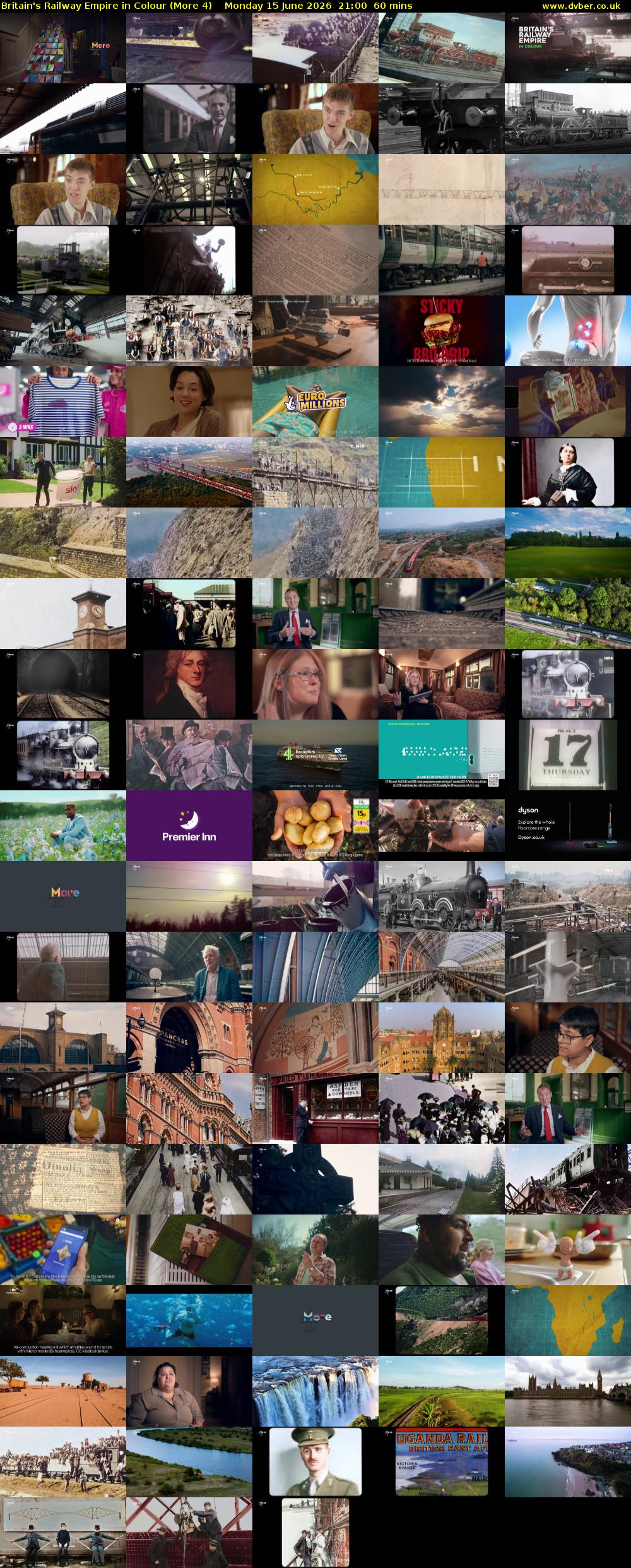 Britain's Railway Empire in Colour (More 4) Monday 15 June 2026 21:00 - 22:00