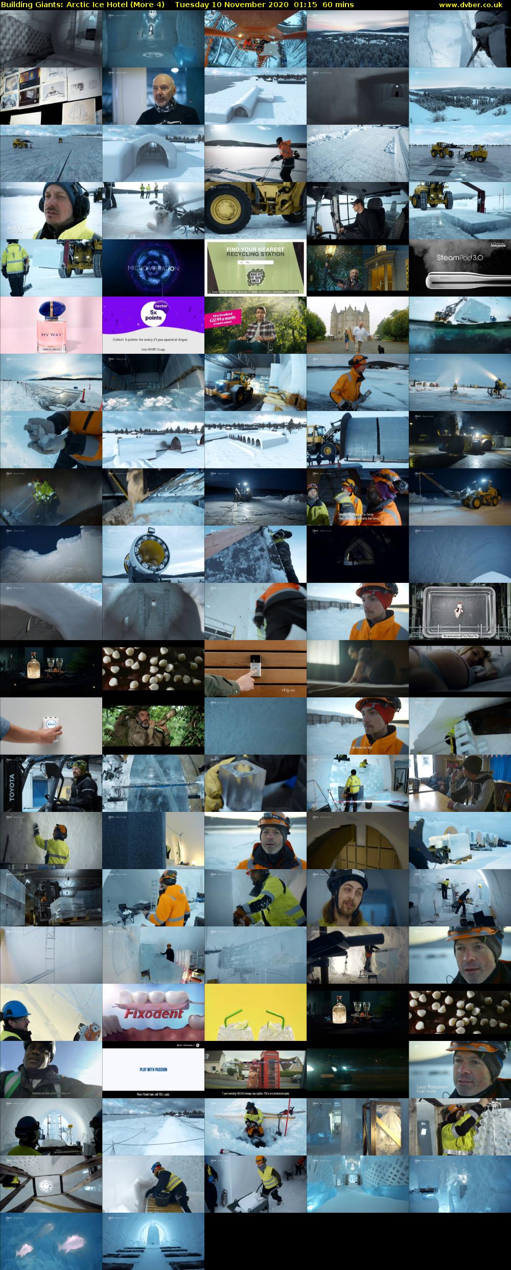 Building Giants: Arctic Ice Hotel (More 4) Tuesday 10 November 2020 01:15 - 02:15
