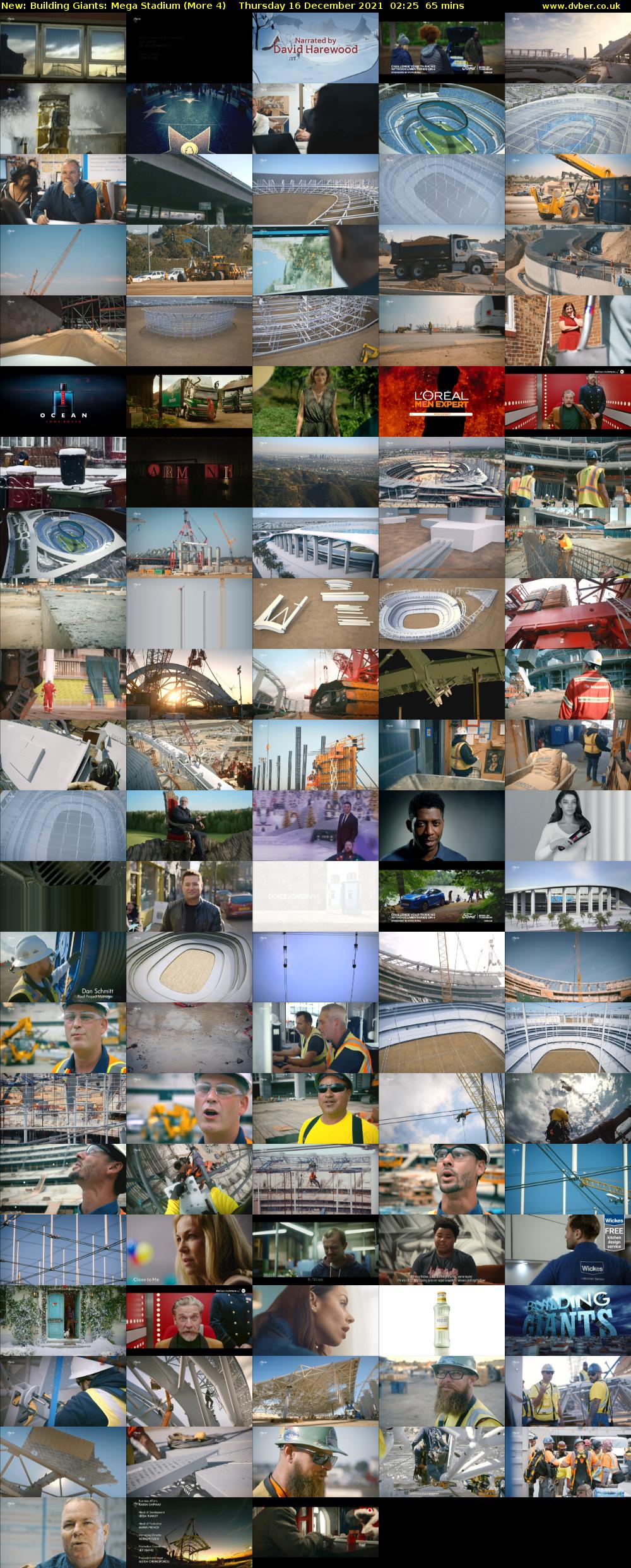 Building Giants: Mega Stadium (More 4) Thursday 16 December 2021 02:25 - 03:30