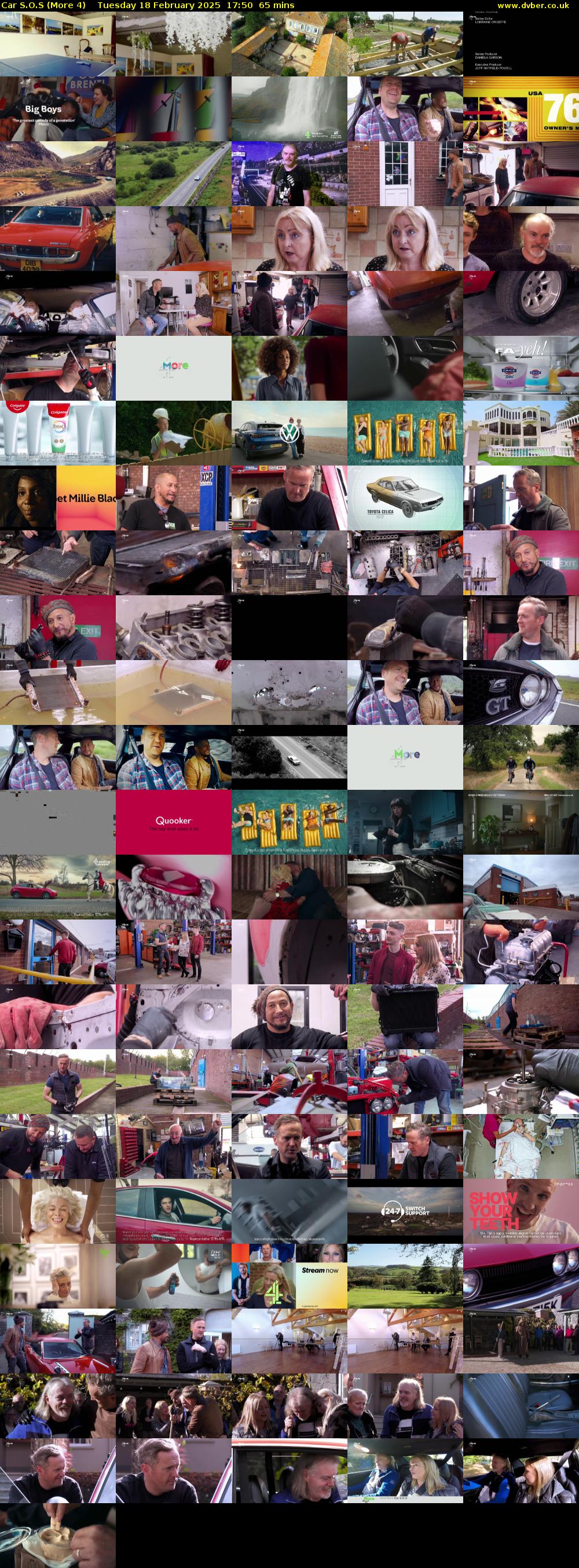 Car S.O.S (More 4) Tuesday 18 February 2025 17:50 - 18:55