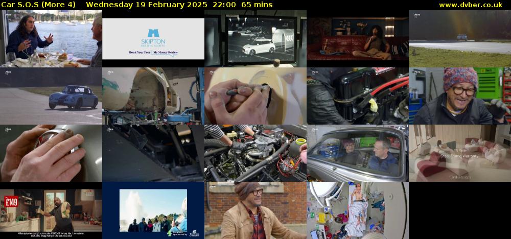 Car S.O.S (More 4) Wednesday 19 February 2025 22:00 - 23:05