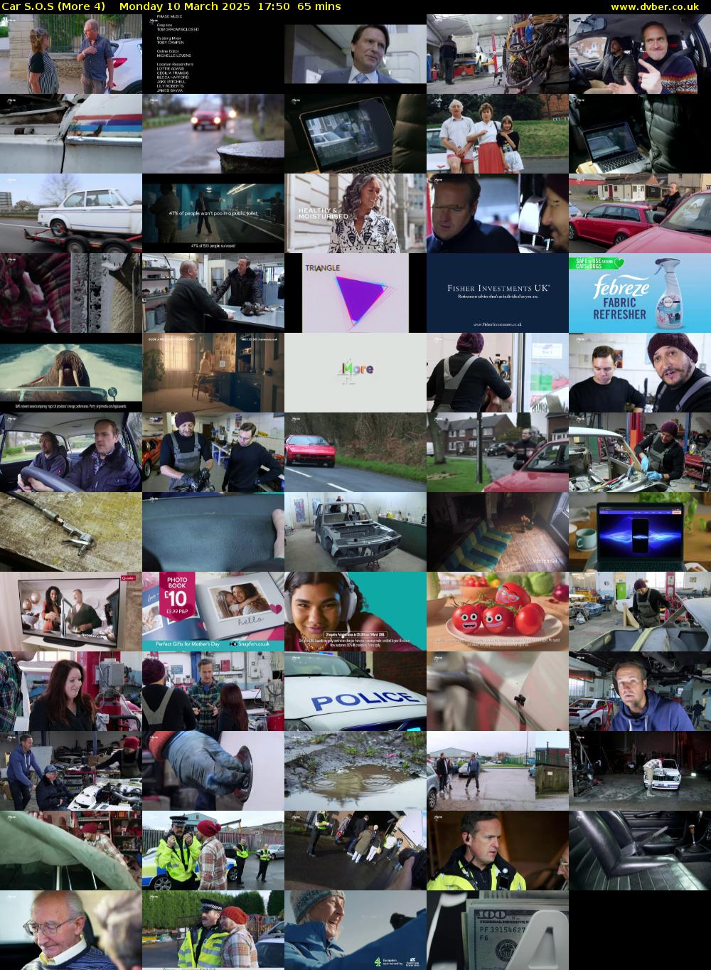 Car S.O.S (More 4) Monday 10 March 2025 17:50 - 18:55