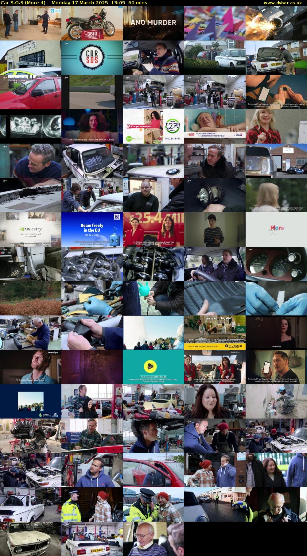 Car S.O.S (More 4) Monday 17 March 2025 13:05 - 14:05