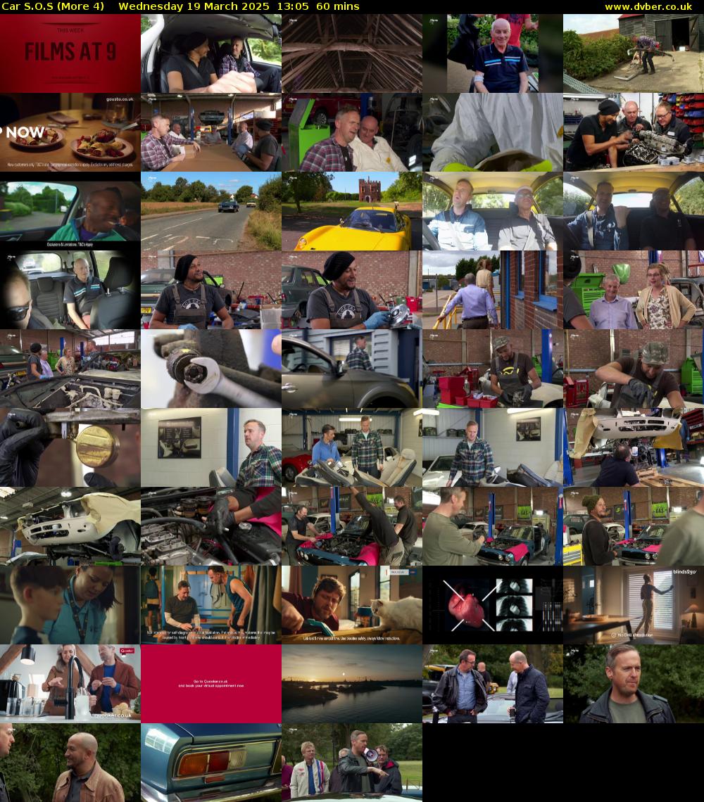 Car S.O.S (More 4) Wednesday 19 March 2025 13:05 - 14:05