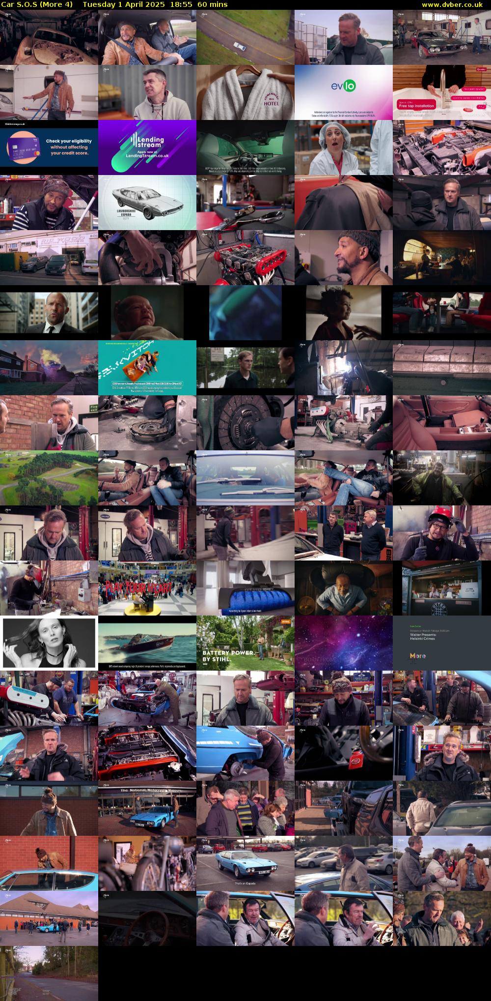 Car S.O.S (More 4) Tuesday 1 April 2025 18:55 - 19:55