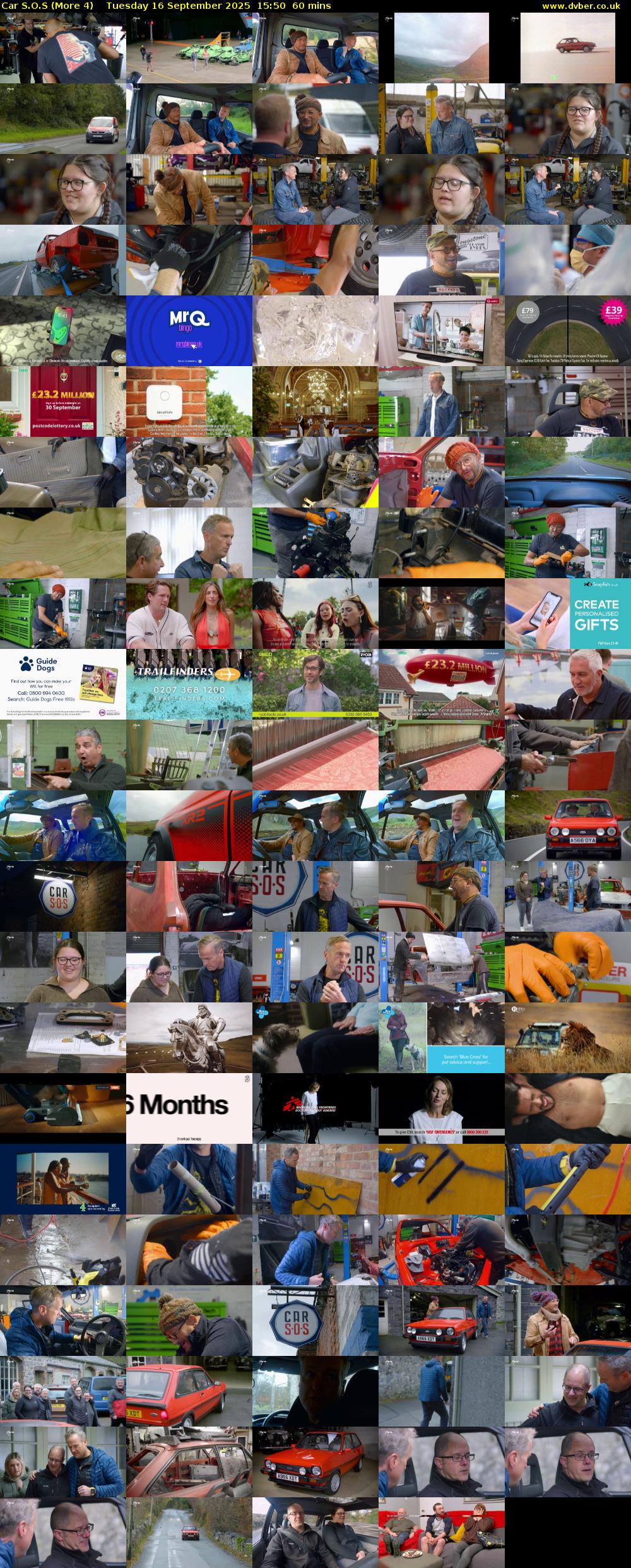 Car S.O.S (More 4) Tuesday 16 September 2025 15:50 - 16:50