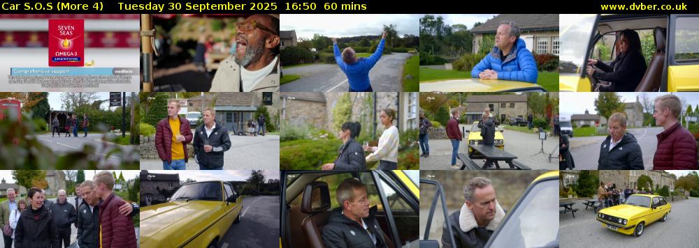 Car S.O.S (More 4) Tuesday 30 September 2025 16:50 - 17:50