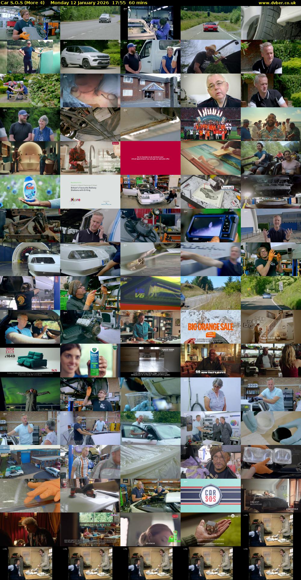 Car S.O.S (More 4) Monday 12 January 2026 17:55 - 18:55