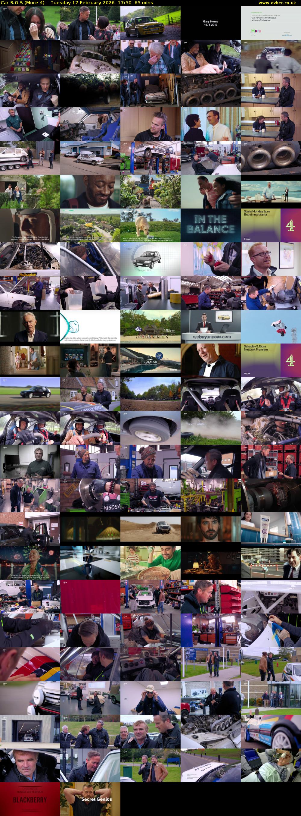 Car S.O.S (More 4) Tuesday 17 February 2026 17:50 - 18:55