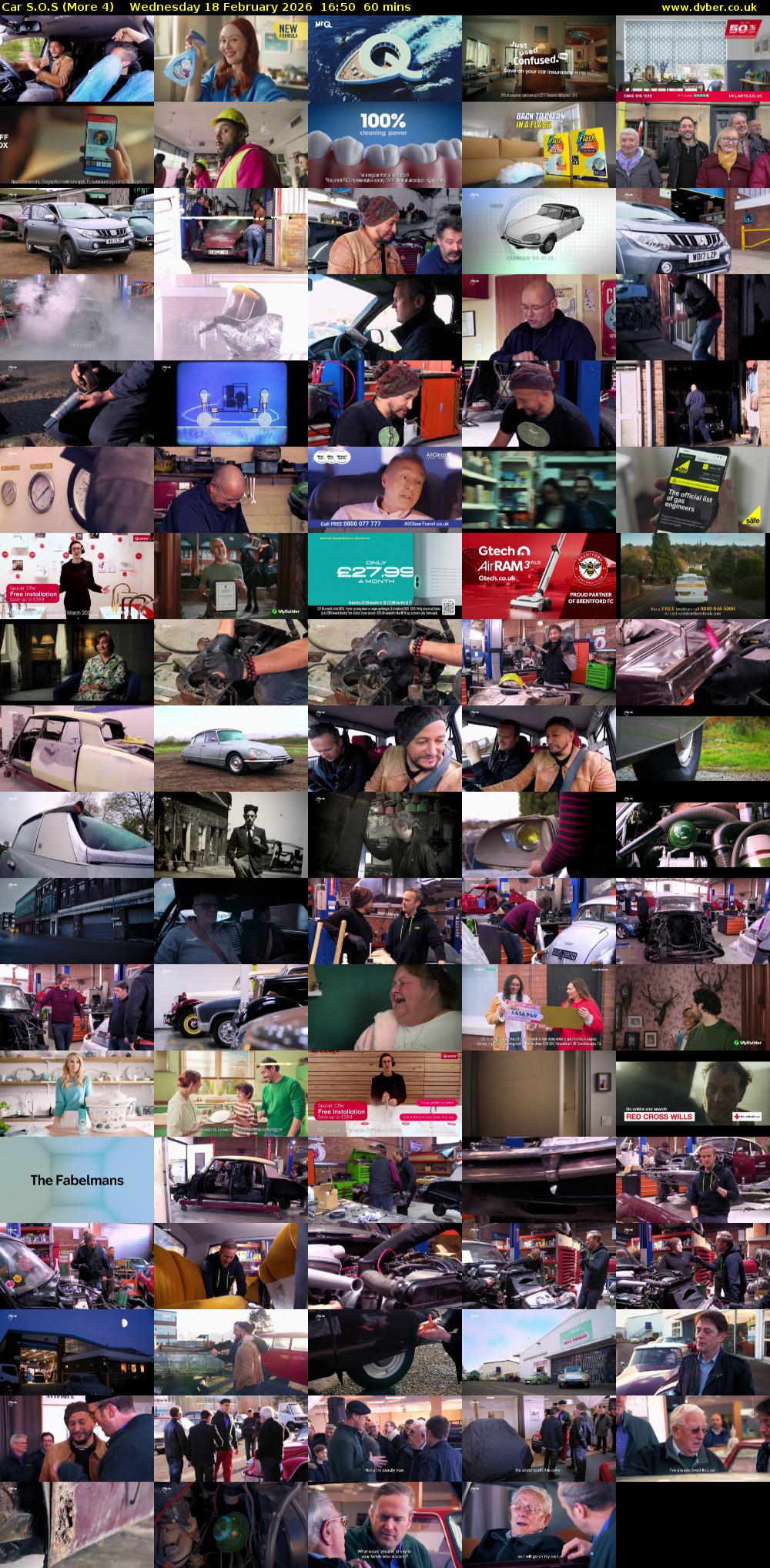 Car S.O.S (More 4) Wednesday 18 February 2026 16:50 - 17:50