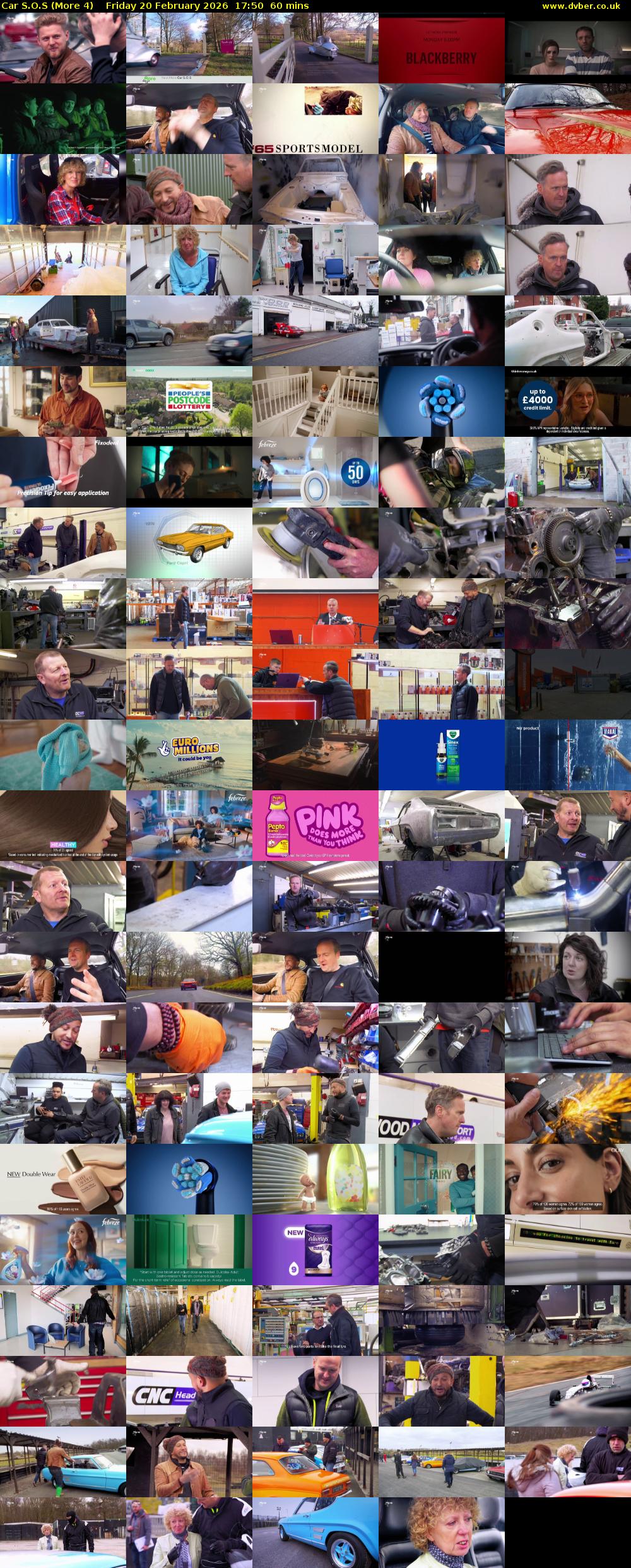 Car S.O.S (More 4) Friday 20 February 2026 17:50 - 18:50