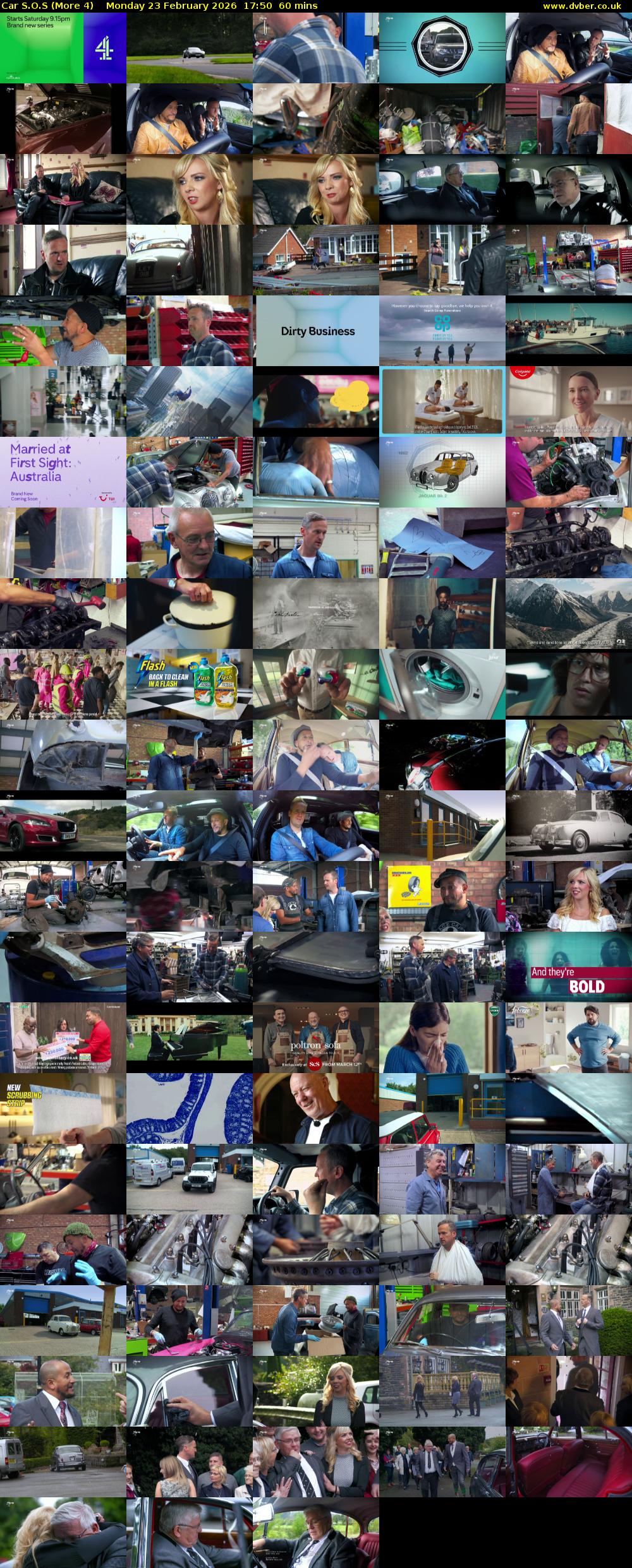 Car S.O.S (More 4) Monday 23 February 2026 17:50 - 18:50