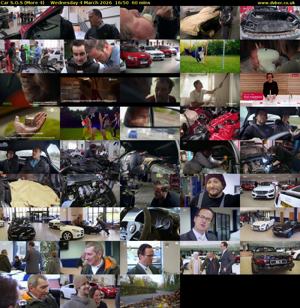 Car S.O.S (More 4) Wednesday 4 March 2026 16:50 - 17:50