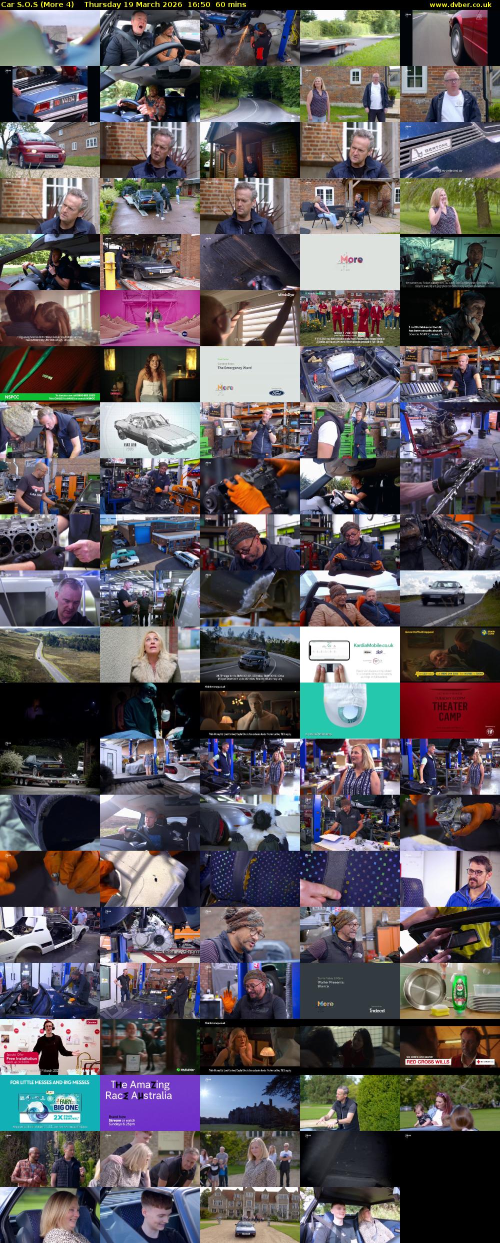 Car S.O.S (More 4) Thursday 19 March 2026 16:50 - 17:50