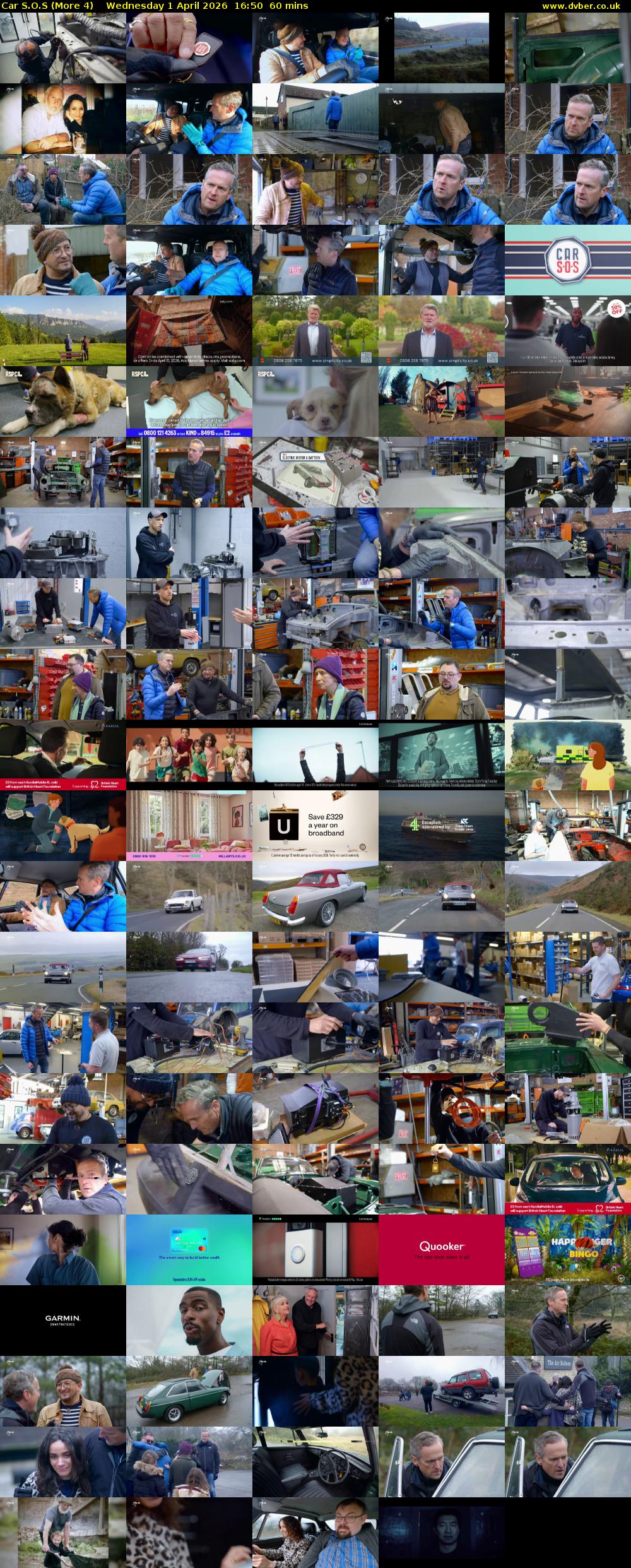 Car S.O.S (More 4) Wednesday 1 April 2026 16:50 - 17:50