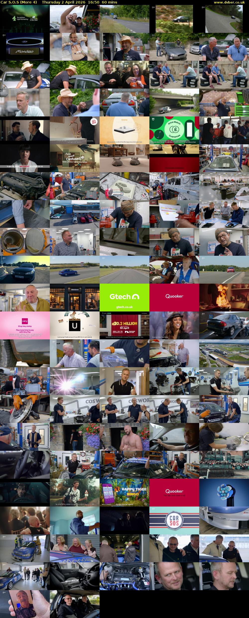Car S.O.S (More 4) Thursday 2 April 2026 16:50 - 17:50
