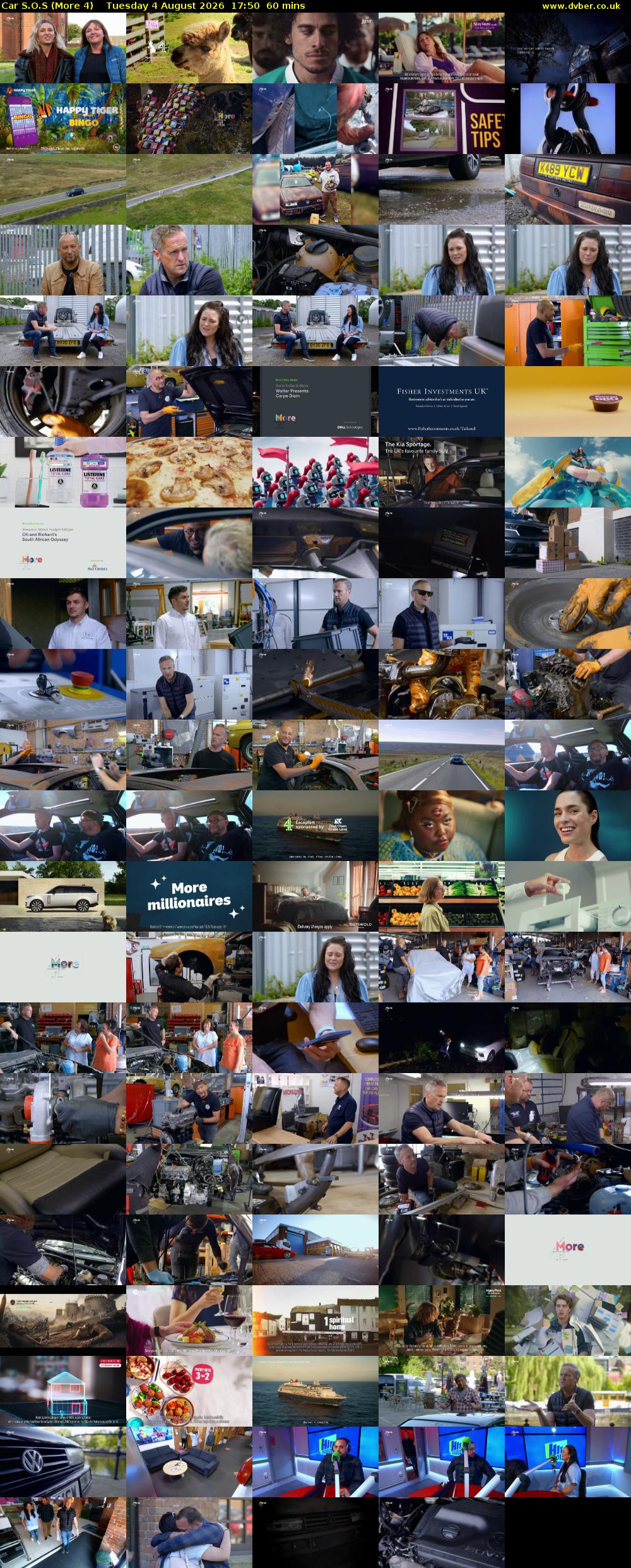 Car S.O.S (More 4) Tuesday 4 August 2026 17:50 - 18:50