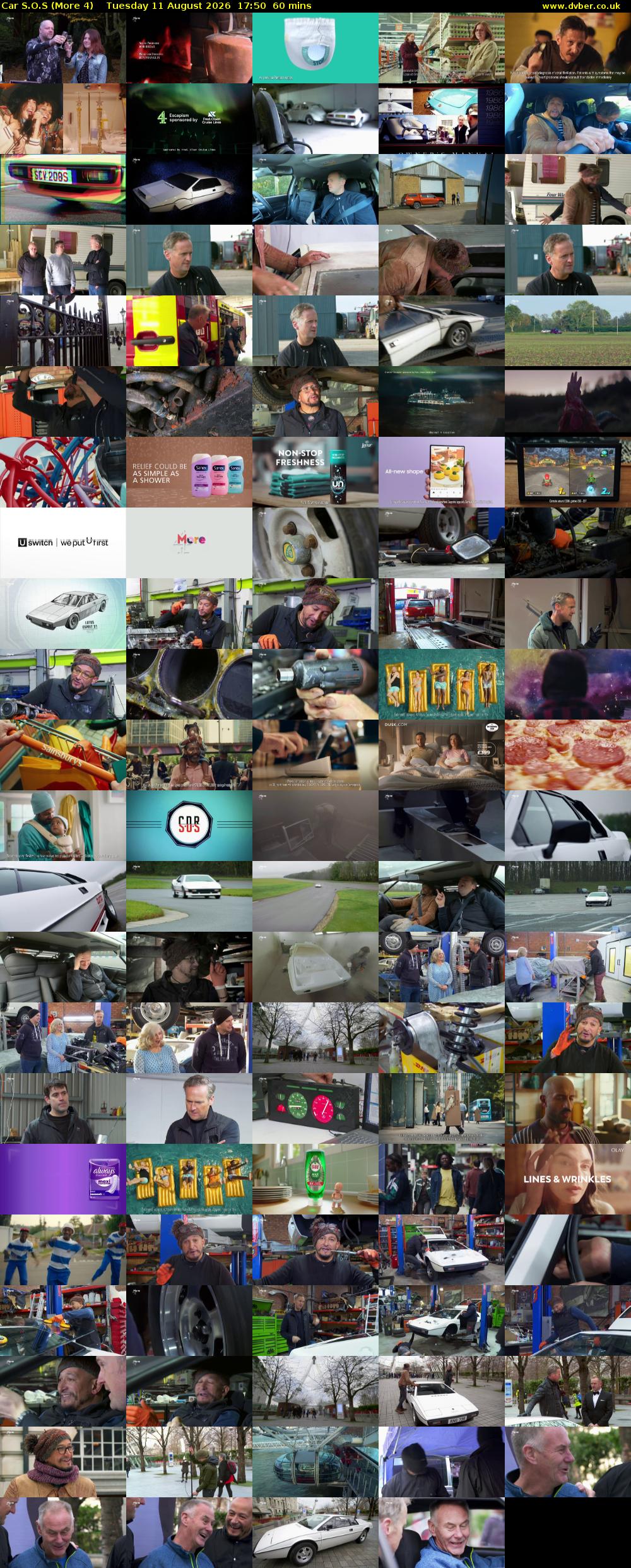 Car S.O.S (More 4) Tuesday 11 August 2026 17:50 - 18:50