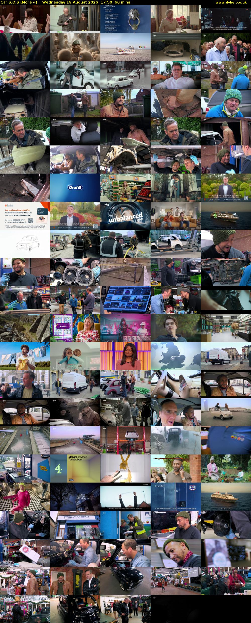 Car S.O.S (More 4) Wednesday 19 August 2026 17:50 - 18:50