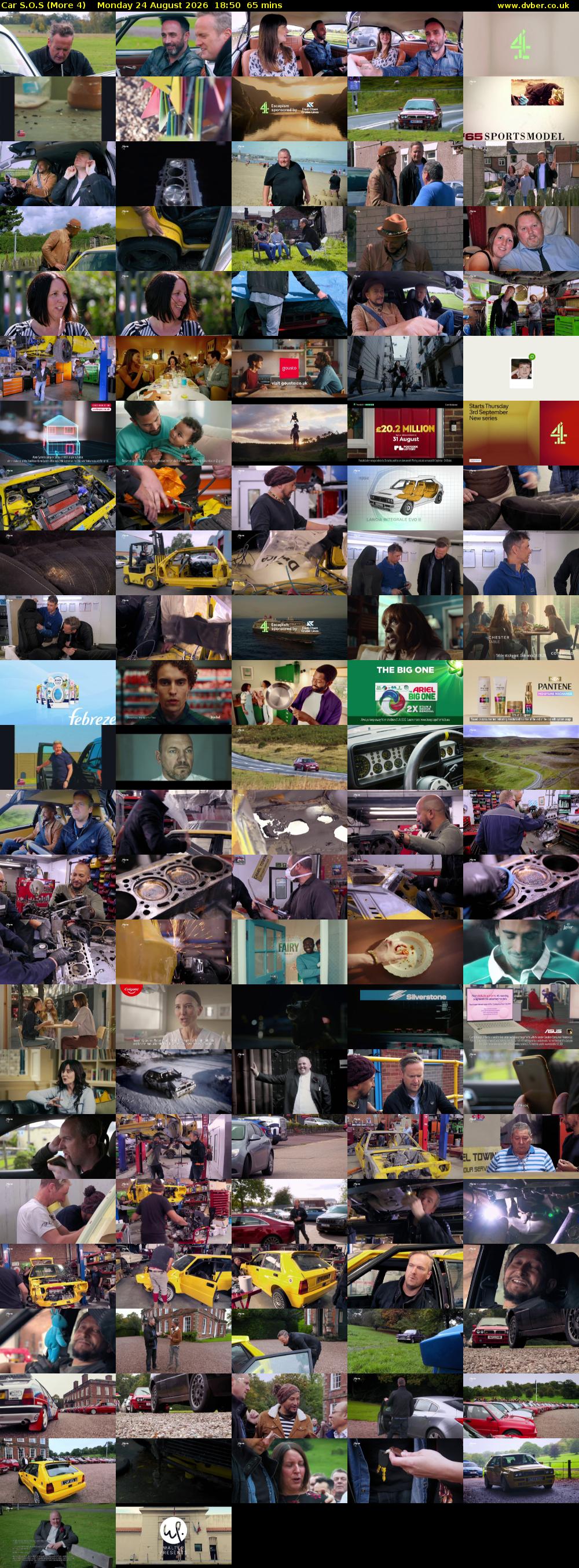 Car S.O.S (More 4) Monday 24 August 2026 18:50 - 19:55