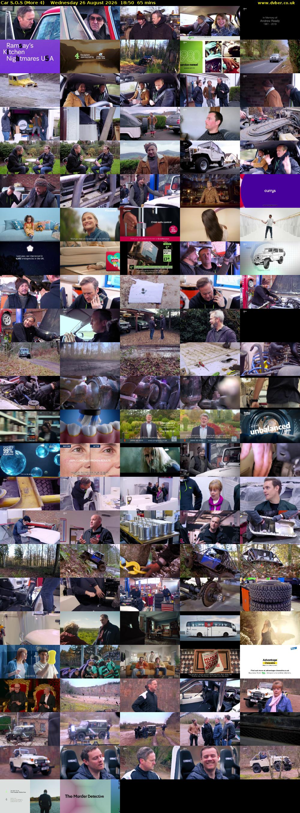 Car S.O.S (More 4) Wednesday 26 August 2026 18:50 - 19:55