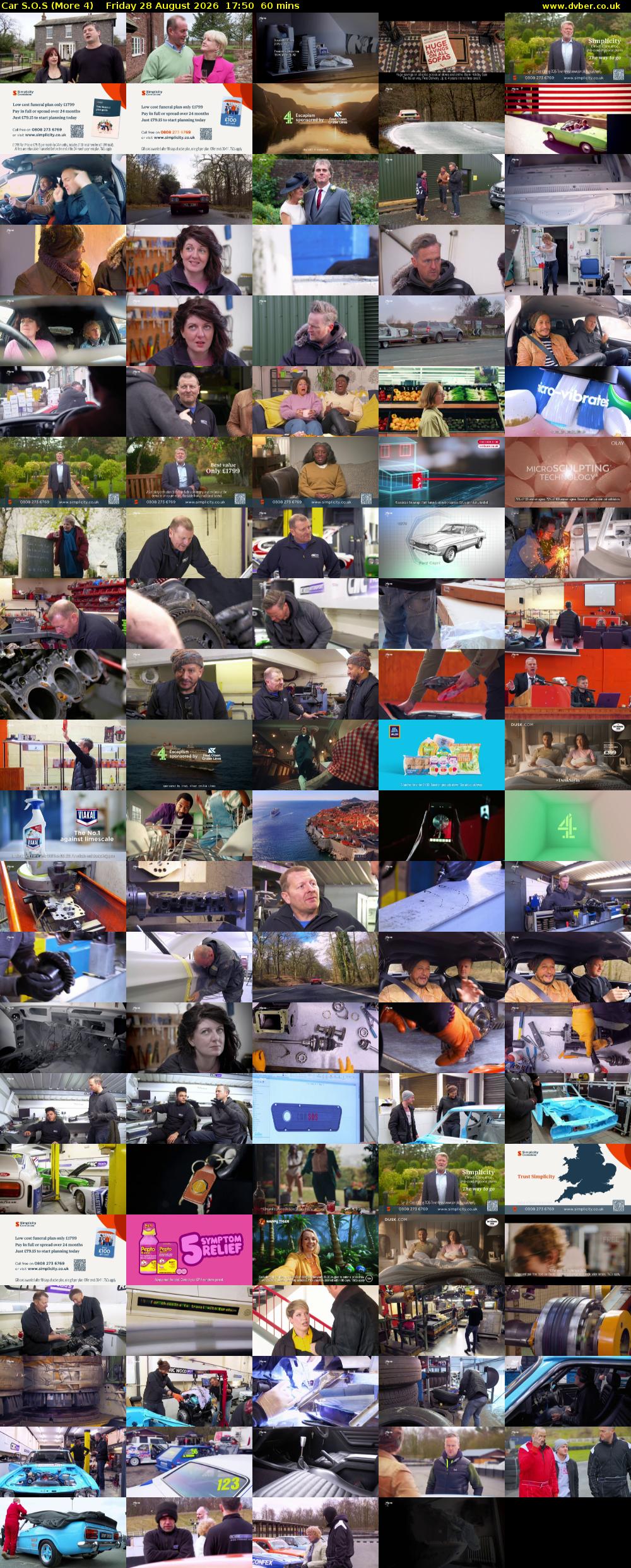 Car S.O.S (More 4) Friday 28 August 2026 17:50 - 18:50